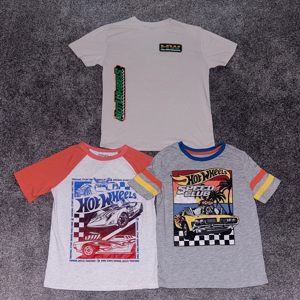 Hot Wheels Boys’ (8) Short Sleeve Shirts